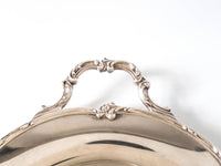 Vintage Ornate Silver Plate oval Serving Tray Rogers Reflections Tea Tray