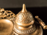 Antique Bronze Inkwell With Removable Cups Ornate
