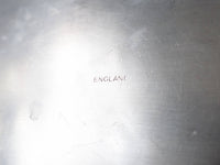 Antique Silver Plate Silent Butler Crumb Catcher Family Crest Deo Dante England