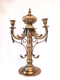 Vintage Bronze Brass Candle Holder Acanthus Leaves Unique Tall 16" 2 Arm