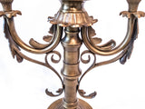 Vintage Bronze Brass Candle Holder Acanthus Leaves Unique Tall 16" 2 Arm
