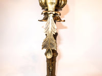 Vintage Bronze Brass Candle Holder Acanthus Leaves Unique Tall 16" 2 Arm