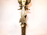 Vintage Bronze Brass Candle Holder Acanthus Leaves Unique Tall 16" 2 Arm