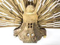 Vintage Brass Fireplace Screen Fireplace Fan Art Nouveau Peacock Victorian