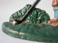 Vintage Doorstop Putting Golfer Cast Iron Possibly Hubley #34 Or Repro