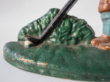 Vintage Doorstop Putting Golfer Cast Iron Possibly Hubley #34 Or Repro