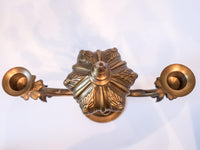 Vintage Bronze Brass Candle Holder Acanthus Leaves Unique Tall 16" 2 Arm