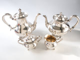 Vintage Silver Plate Coffee Tea Set Service 4 Piece Set Reed Barton Regent 5600