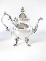 Vintage Silver Plate Tea Set Coffee Service Set BSC Birmingham Silver Co Silver On Copper
