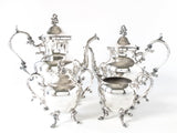 Vintage Silver Plate Tea Set Coffee Service Set BSC Birmingham Silver Co Silver On Copper