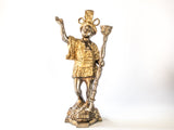 Vintage Bronze Blackamoor Sculpture Statue Candle Holder Doorstop