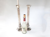 Vintage Tall Column Silver Candle Holders Candlesticks 18"