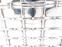 Woven Silver Plate Basket Bread Basket Hand Made