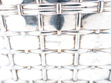 Woven Silver Plate Basket Bread Basket Hand Made