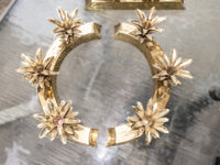 Brass Pineapple Candle Holders Centerpiece Hollywood Regency