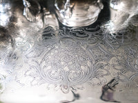 Antique Silverplate Tea Set Coffee Service Georgian Court With Tray 6 Pieces Silver Soldered