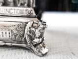 Antique Silverplate Trinket Box With Silk Lining