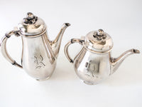 Vintage Silver Plate Tea And Coffee Pots Apple By Wilcox IS 2601