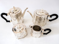Vintage Silver Plate Coffee Tea Service Set Neoclassical Design Art Deco