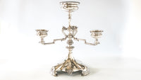 Antique Silver Plate Epergne Figural Griffin Dragon Elkington & Co England 1864