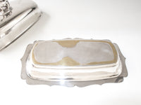 Silver Plate Covered Butter Dish Figural Cow By Lunt