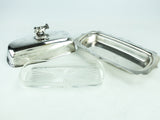 Silver Plate Covered Butter Dish Figural Cow By Lunt