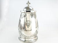 Antique Silver Plate Ice Water Pitcher Insulated Figural Woman Wilcox Silver Plate