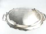 Vintage LG Silver Plate Serving Tray Butler Tray Oval Poole