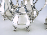 Vintage Silver Plate Tea Set Coffee Service American Rose Webster Wilcox IS