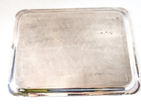Antique Silver Plate Serving Tray Medallion Portrait 1860s Rare Greek Revival