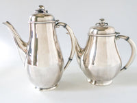Vintage Silver Plate Tea And Coffee Pots Apple By Wilcox IS 2601