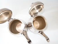 Vintage Silver Plate Tea And Coffee Pots Apple By Wilcox IS 2601