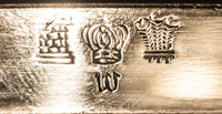 Antique Silver Plate Serving Tray With Armorial Crest Engraving Trays & Platters