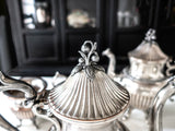 Vintage Silver Plate Tea Service Set Berry Finial Silver On Copper Goldfeder Silver Co