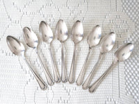 Hotel Silverplate Oneida Plate Spoons Set Of 8 Demitasse Spoons Seneca Circa 1927 Hotel Military RR Silver