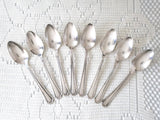 Hotel Silverplate Oneida Plate Spoons Set Of 8 Demitasse Spoons Seneca Circa 1927 Hotel Military RR Silver