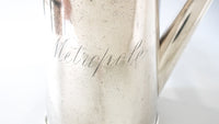 Antique Large Hotel Metropole NY Soldered Coffee Pot Teapot Chocolate Pot 36 oz