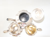 Antique Silver Plate Tea Set By Wallace Bros Silver Co V565 Teapot Sugar Bowl Creamer