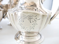Antique Silver Plate Tea Set Coffee Service By Wallace Bros