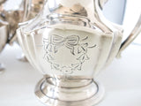 Antique Silver Plate Tea Set Coffee Service By Wallace Bros