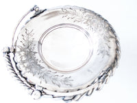 Antique Silver Plate Bride's Basket Barbour Bros Co Aesthetic Era Serving Trays