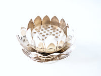 Vintage Silver Plate Lotus Frog Vase By Reed And Barton 4 Pieces