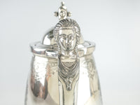 Antique Silver Plate Ice Water Pitcher Insulated Figural Woman Wilcox Silver Plate