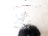Antique Silver Plate Silent Butler Crumb Catcher Armorial Crest