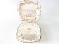 Antique Silver Plate Silent Butler Crumb Catcher Armorial Crest