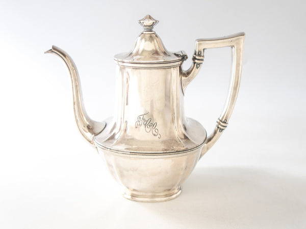 Antique Silver Soldered Teapot 1920 FCC Railroad Hotel Restaurant Club