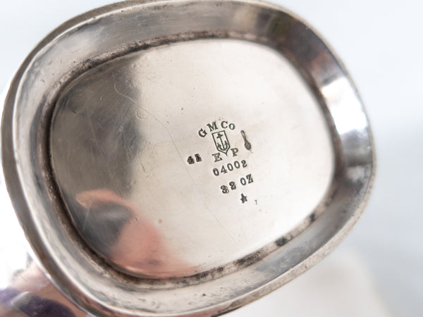 Antique Silver Soldered Teapot 1920 FCC Railroad Hotel Restaurant Club ...