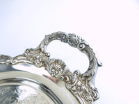Vintage LG Silver Plate Serving Tray Butler Tray Oval Poole