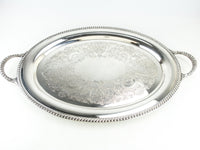 Vintage Silver Plate Serving Tray Brandon Hall Webster Wilcox Serving Trays