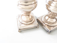 Antique Silver Plate Salt And Pepper Shakers EG Webster & Son